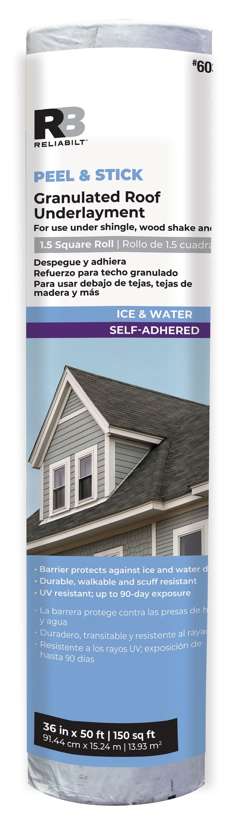 ReliaBilt Peel and Stick Ice and water shield 36-in x 50-ft 150-sq ft Rubberized asphalt Roof Underlayment