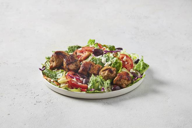 Pork Souvlaki Greek Salad