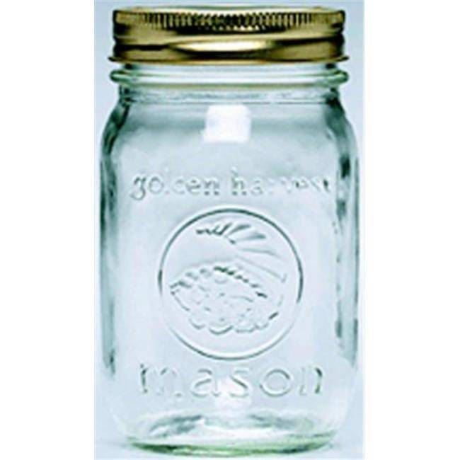 Golden Harvest Mason Ball Jar With Lid, 1 Pint Capacity (1 ct)