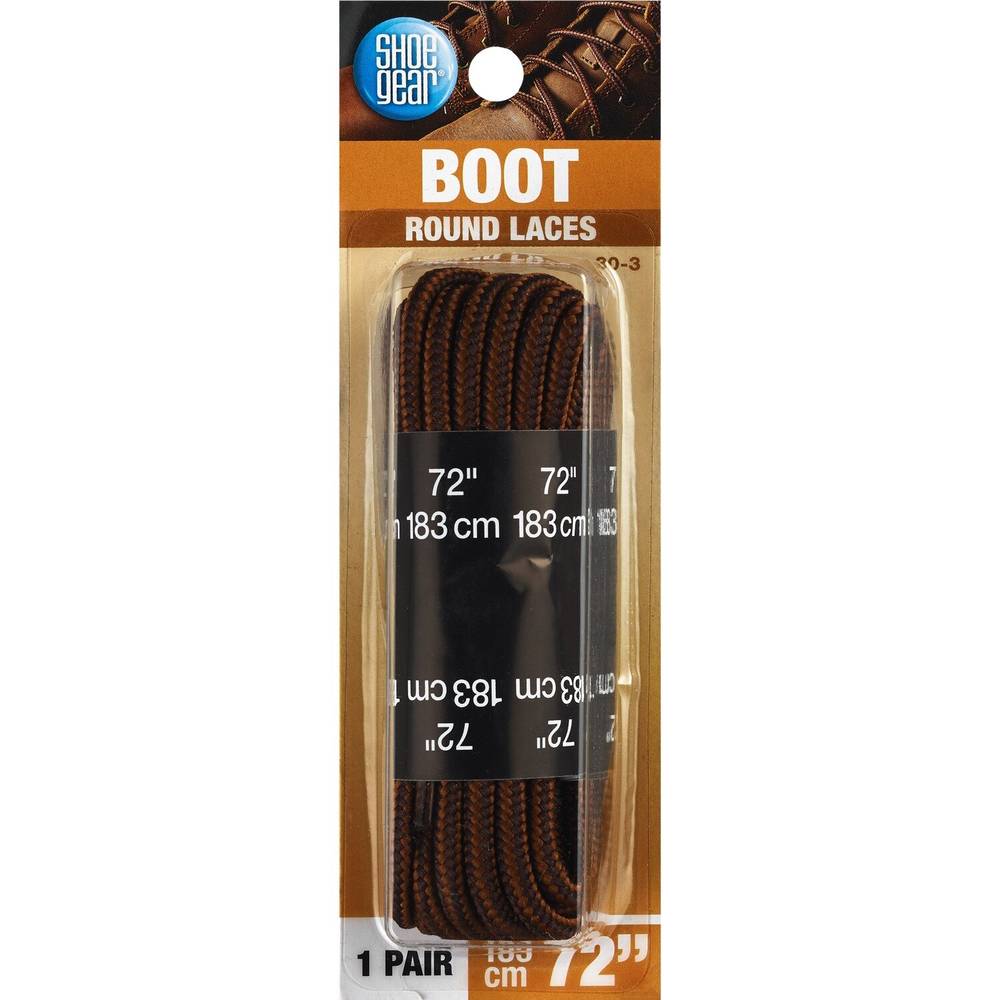 Shoe Gear Nylon Boot Laces 72 Inches Brown/Black