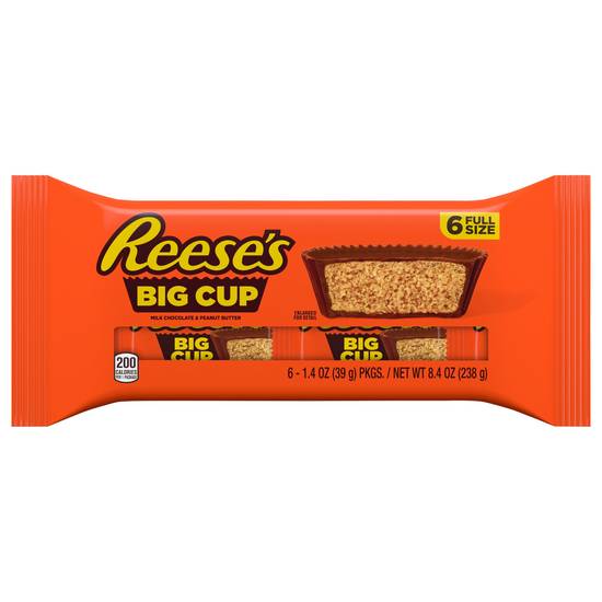 Reese's Big Cup Milk Chocolate & Peanut Butter Cups (6 ct)