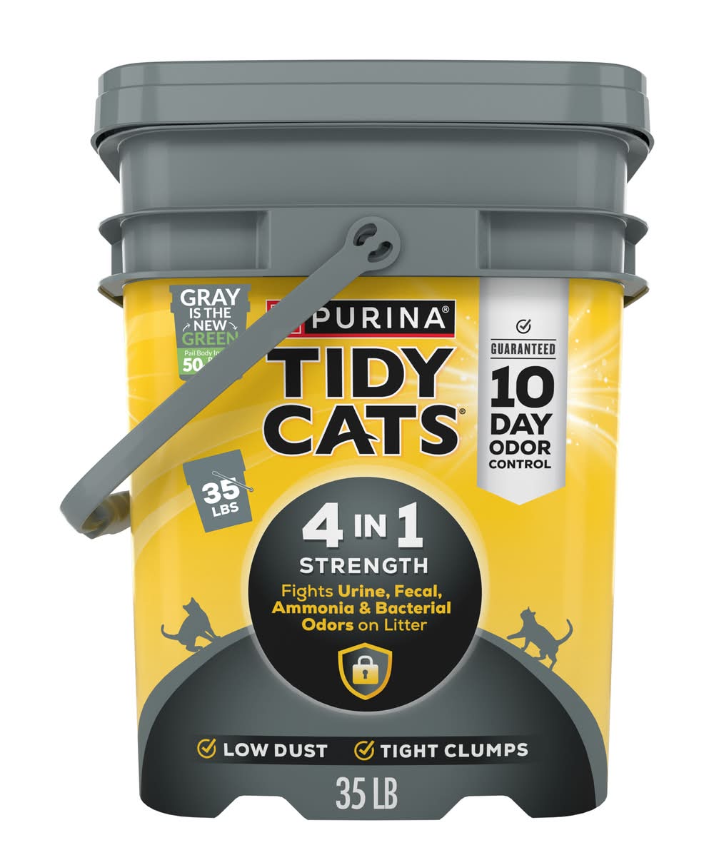 Purina Tidy Cats Odor Control Multi Clumping Cat Litter, Gray (35 lbs)