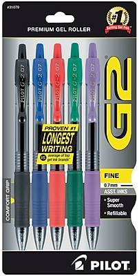 Pilot G2 Retractable Fine Point Gel Pens (assorted)