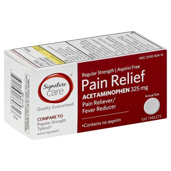 Signature Care Pain Relief Acetaminophen 325 mg (100 ct)