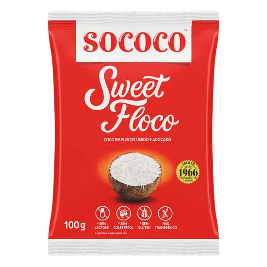 Sococo coco ralado em flocos úmido e adoçado sweet flocos