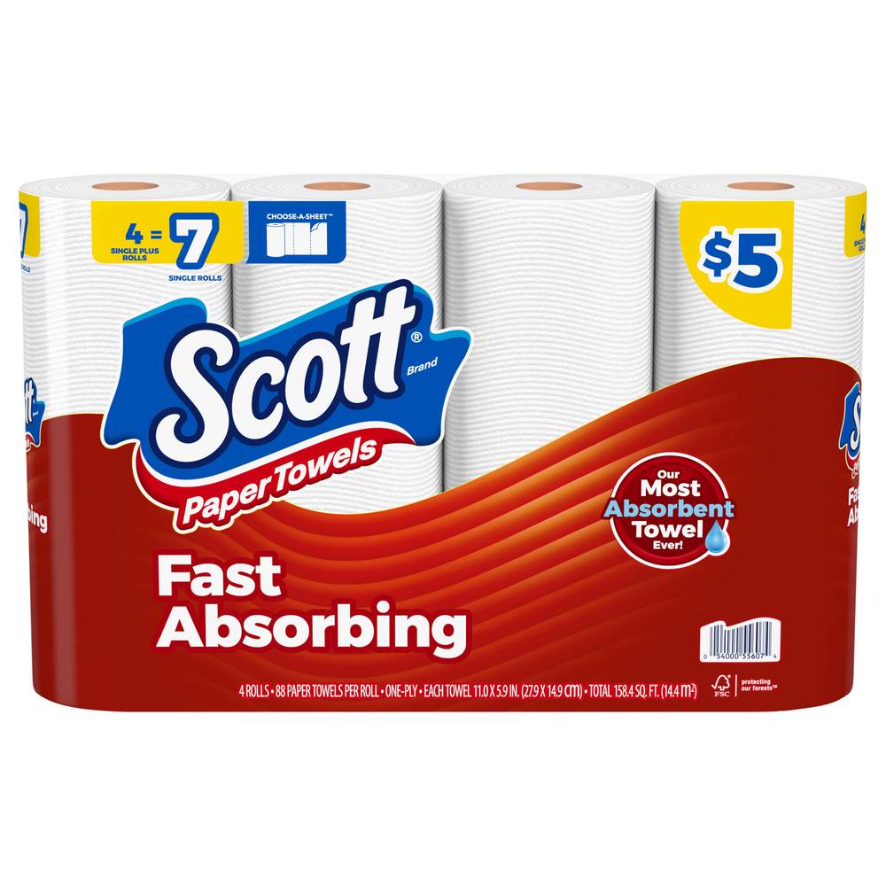 Scott Paper Towels Fat Absorbing, 27.9 * 14.9 Cm (4 ct)