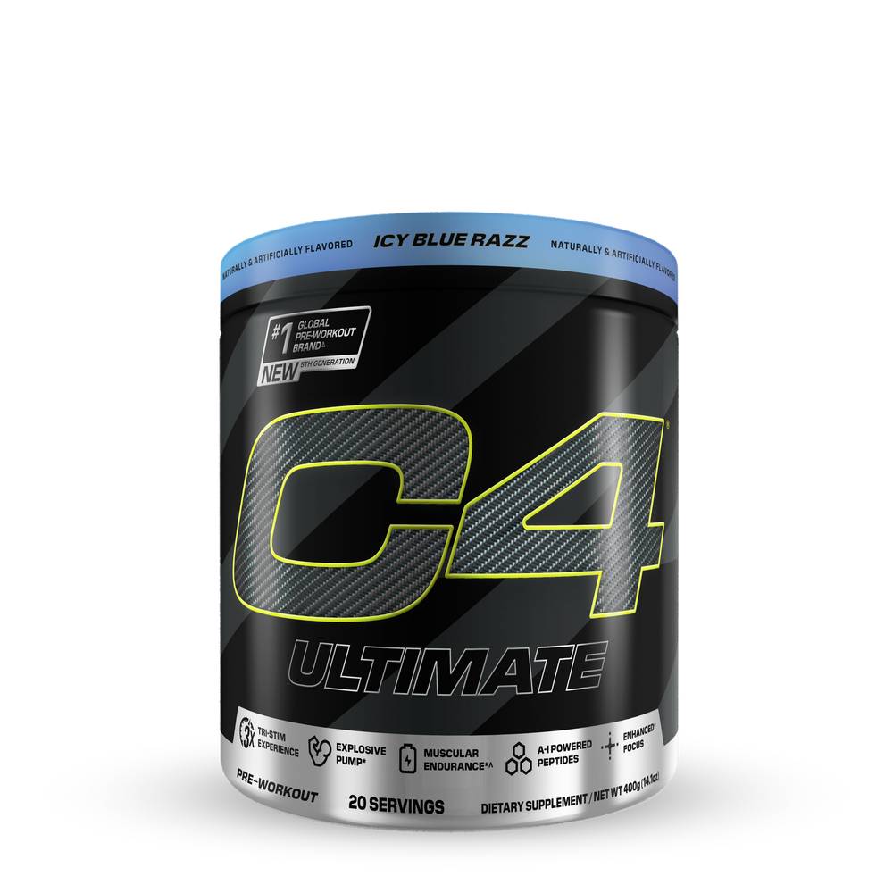 C4 Ultimate Pre-Workout, Icy Blue Razz (400 g)