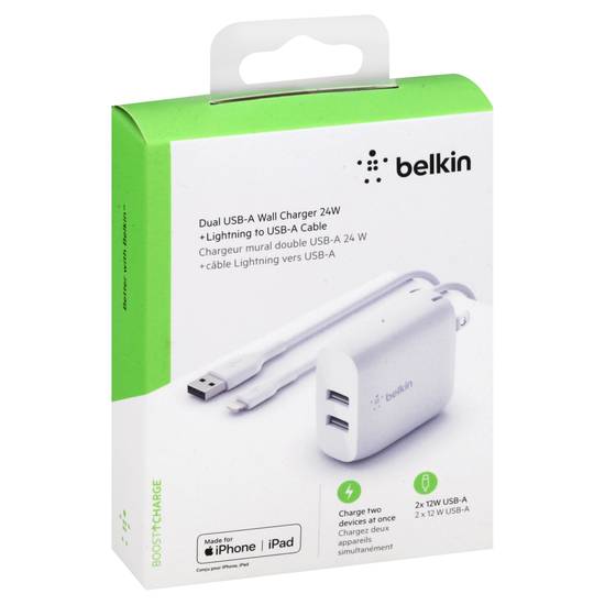 Belkin Dual Usb-A 24w Wall Charger