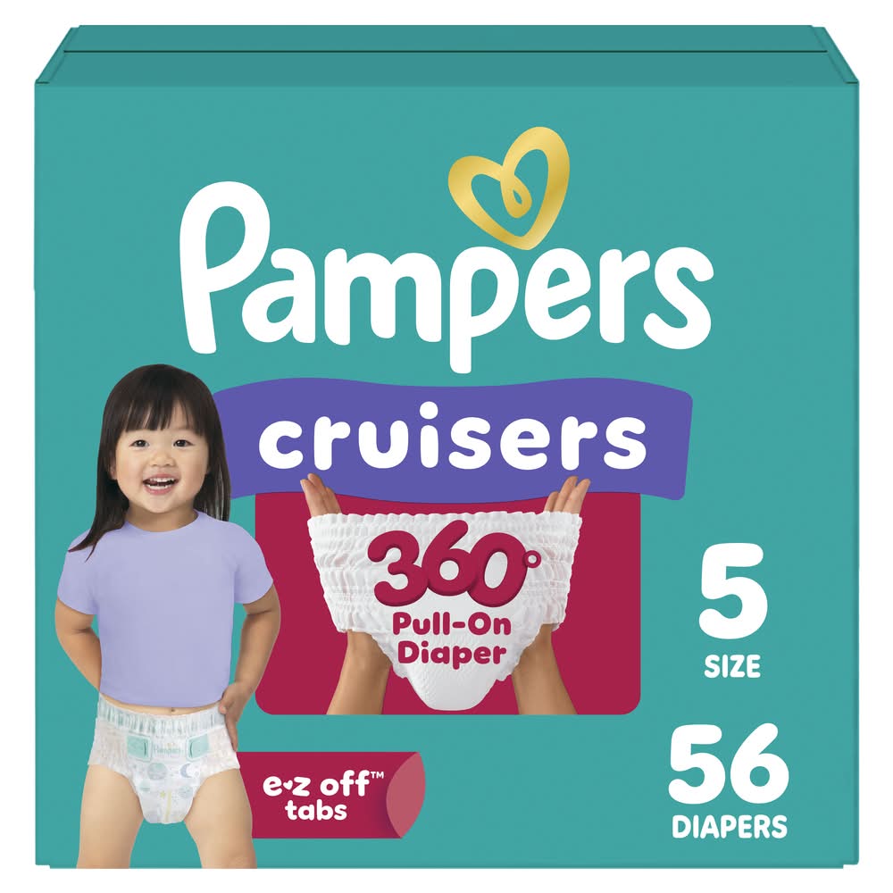 Pampers Cruisers 360 Pull on Diapers, Stage 5 (56 ct)