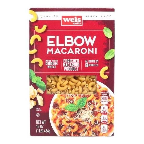 Weis Quality Pasta Elbow Macaroni Classic