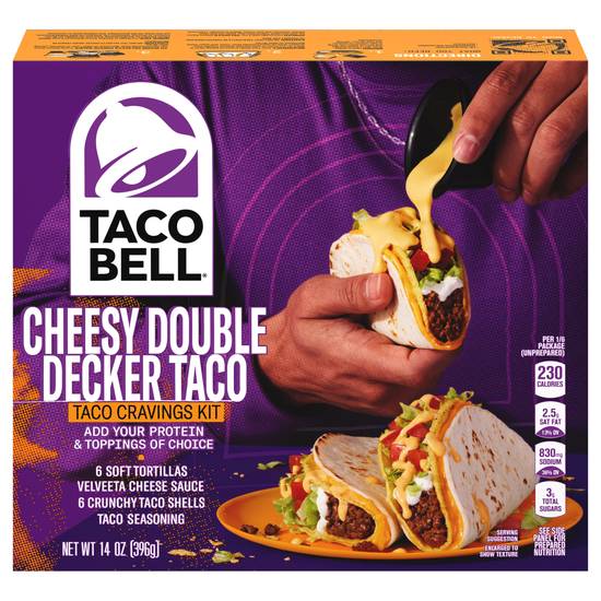 Taco Bell Cheesy Double Decker Taco Dinner Kit (13.9 oz)