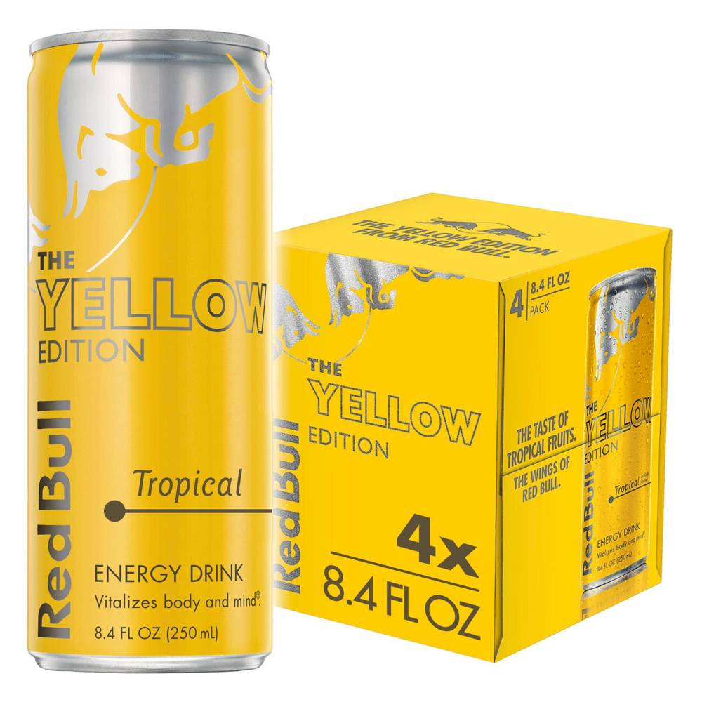 Red Bull The Yellow Edition Tropical Energy Drink (4 x 8.4 fl oz)