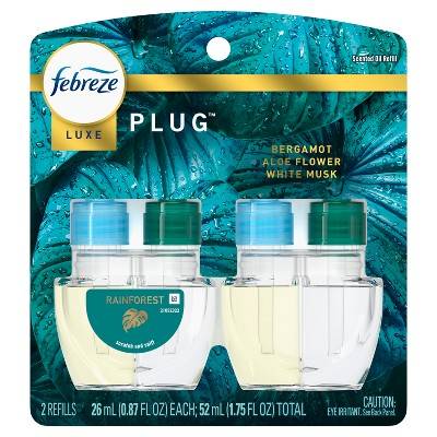 Febreze Luxe Plug Dual Refill Air Freshener, Rainforest (2 x 26 ml)