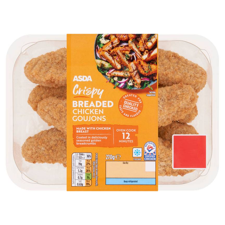 ASDA British Chicken Breaded Goujons 270g