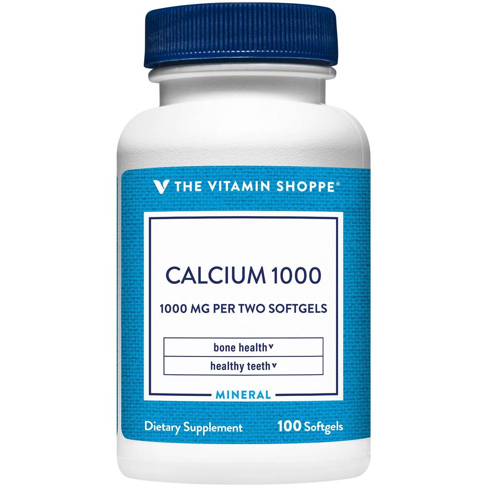 Calcium 1000 - Supports Healthy Bones & Teeth - 1,000 Mg (100 Softgels)