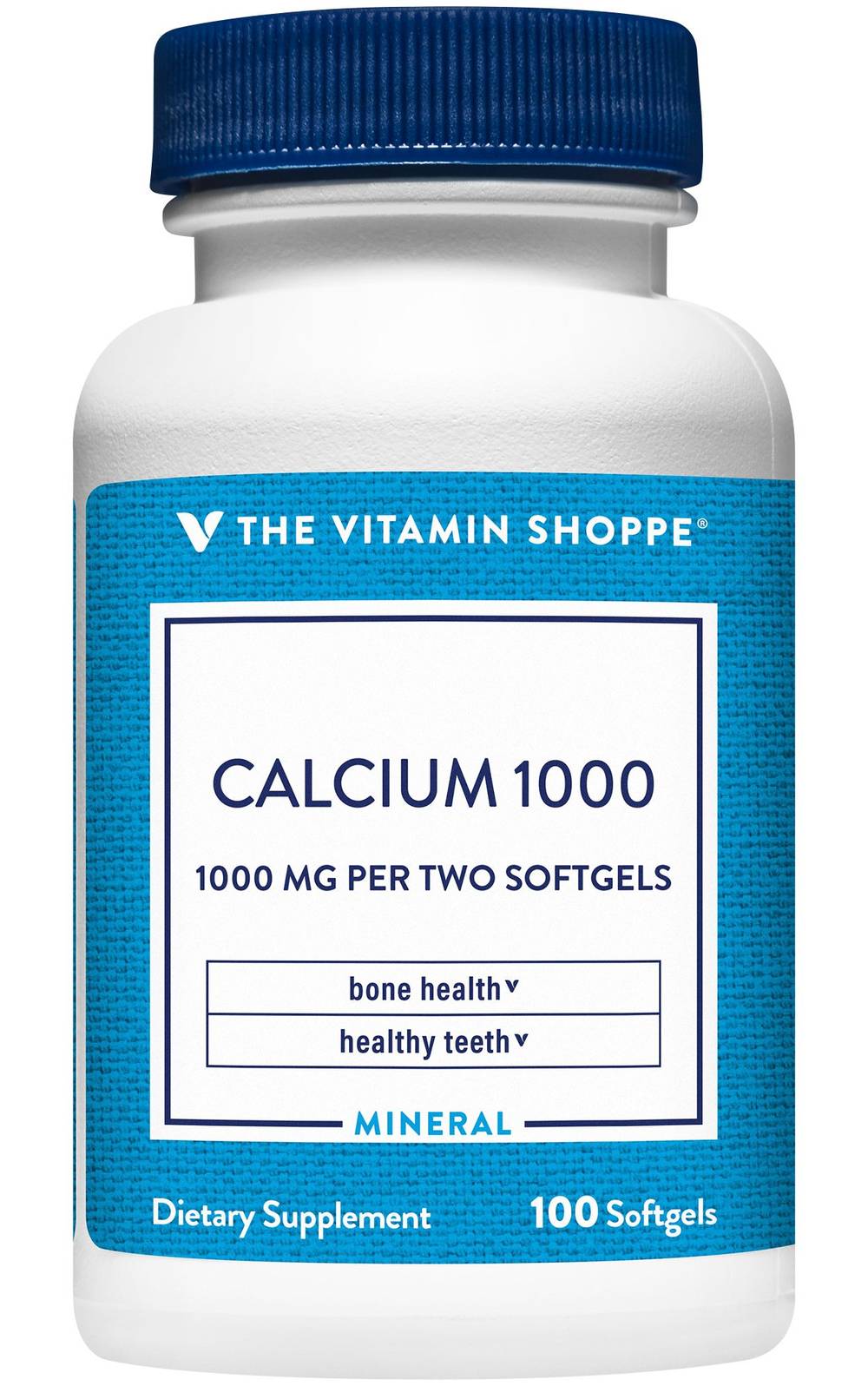 The Vitamin Shoppe Calcium 1000 Healthy Bones & Teeth Softgels (100 ct)