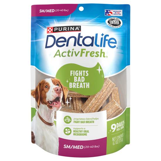 Dentalife Activfresh Dog Chews Daily Oral Care 9 Pouches