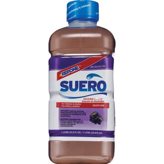 Suero Oral Grape Pediatric Drink (33.8oz bottle)