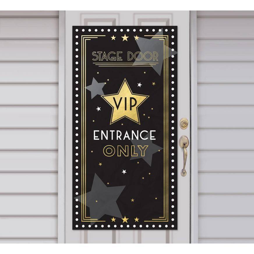 Stage Door VIP Entrance Plastic Door Cover, 2.8ft x 5.4ft - Awards Night