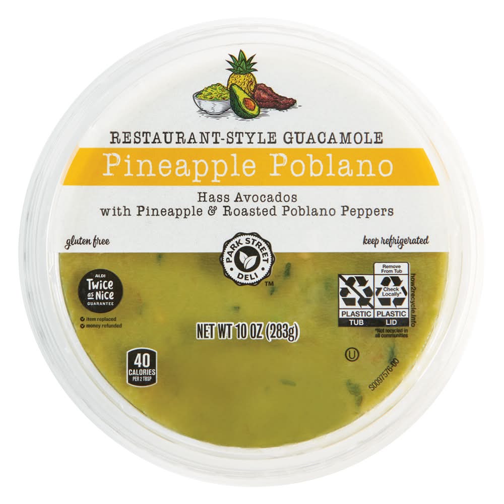 Park Street Deli Poblano Fresh Guacamole, Pineapple (10 oz)