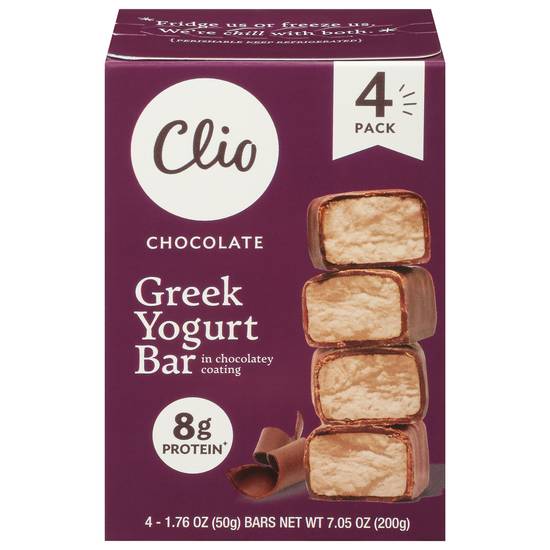 Clio Greek Chocolate Yogurt Bar (4 ct)