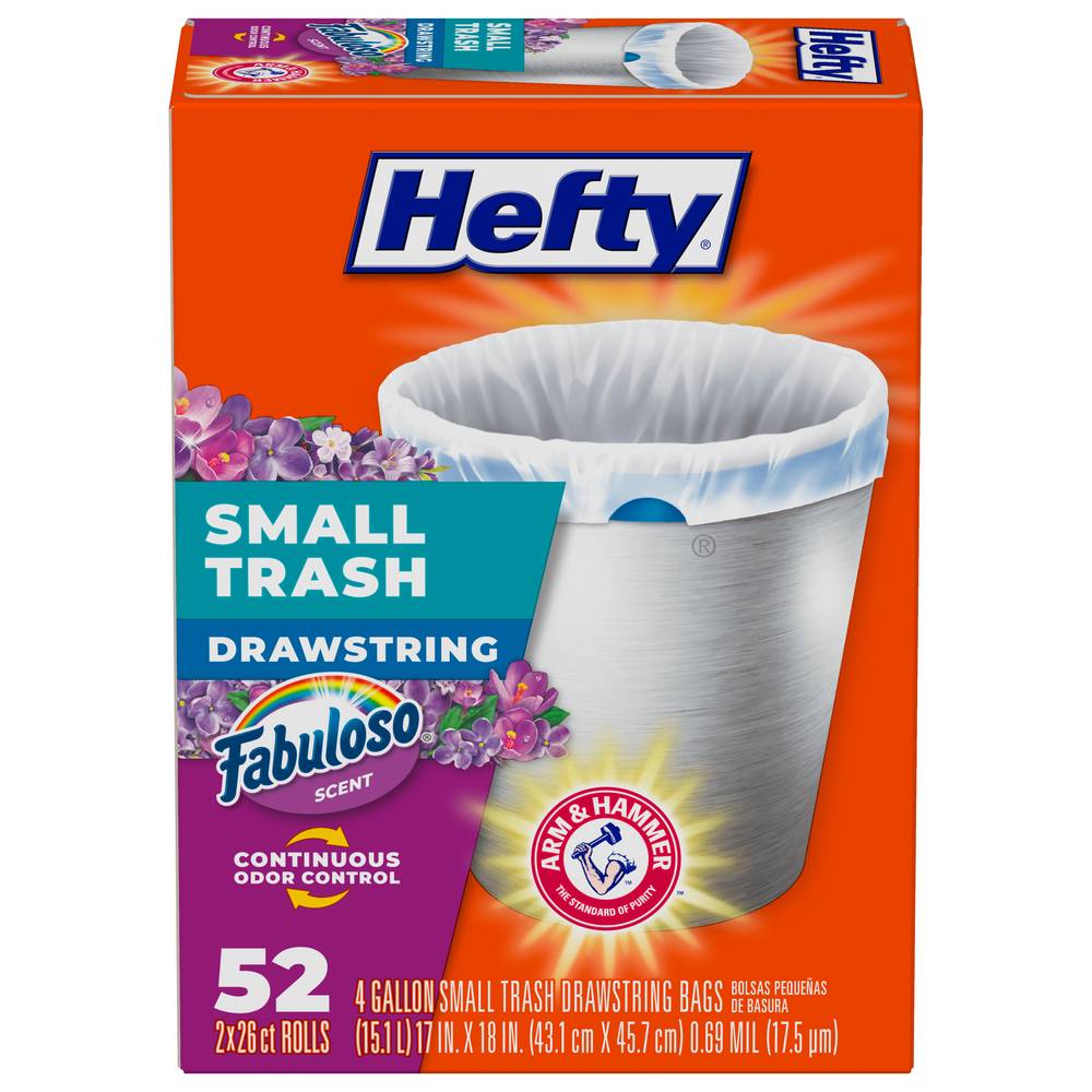 Hefty Trash Fabuloso Scent Trash Drawstring Bags