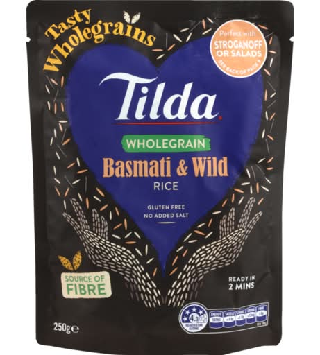 Tilda Steamed Rice Brown & Wild (250g)