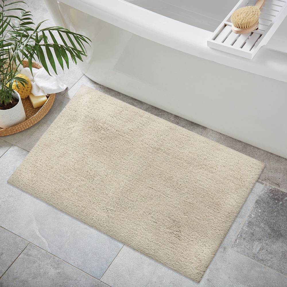 allen + roth 20-in x 32-in Taupe Polyester Bath Mat | 26608