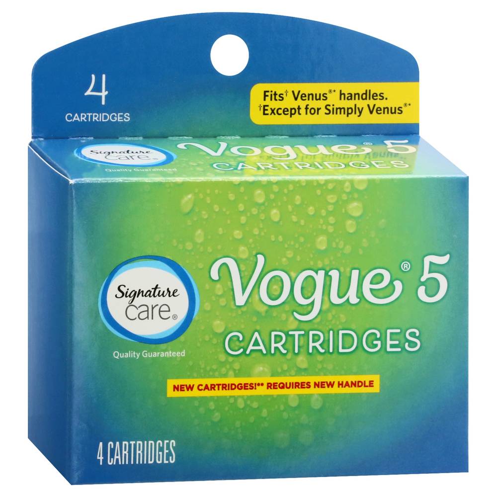 Signature Care Vogue 5 Razor Cartridges (4 ct)