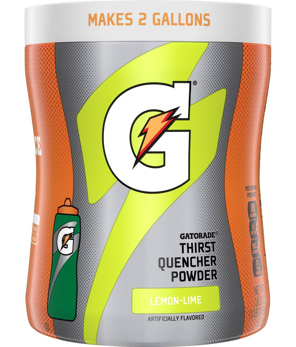 Gatorade Thirst Quencher Powder Drink, Lemon-Lime (18.3 oz)