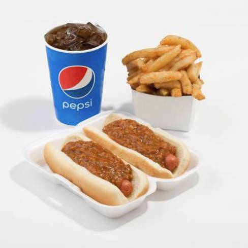 Trio #2 2 Hot-dogs + Michigan +Frite + Boisson