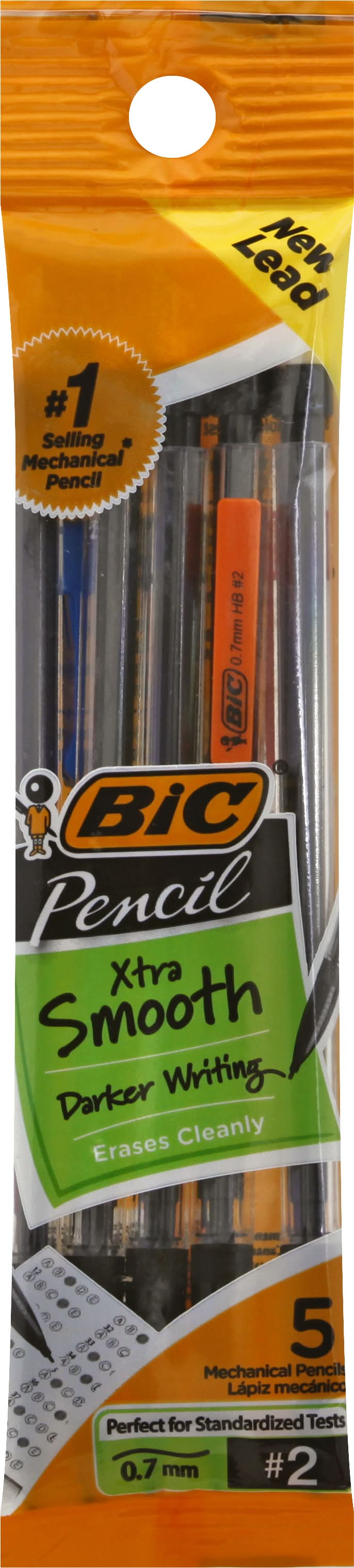 BiC Xtra Smooth Mechanical Pencils With Erasers (1.6 oz, 5 ct)