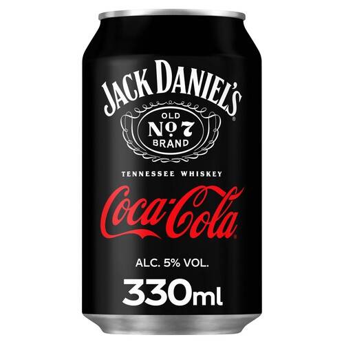 Jack Daniel's Tennessee Whiskey Mixed With Coca-Cola (330ml)