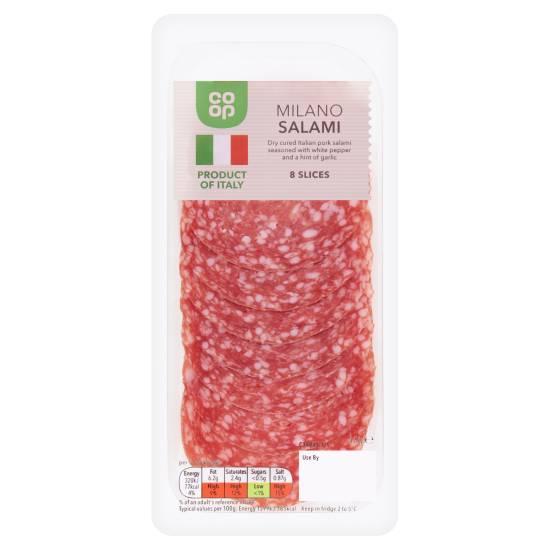 Co-Op Salami Milano 8 Slices 40g
