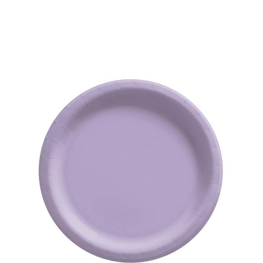 Lavender Extra Sturdy Paper Dessert Plates, 6.75in, 20ct