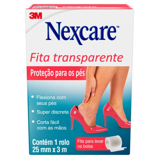 Nexcare fita protetora para os pés transparente (25mmx3m)