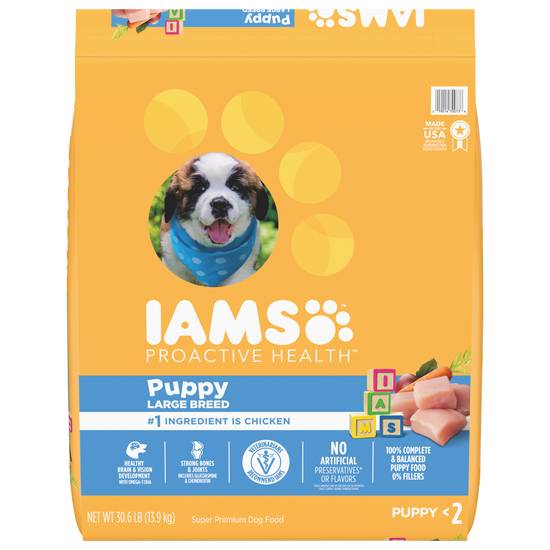 Iams Proactive Health Smart Puppy Large Breed Dry Dog Food Chicken