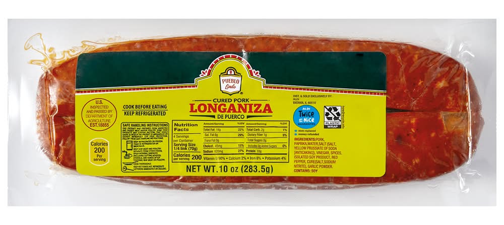 Pueblo Lindo Cured Pork Longaniza (10 oz)