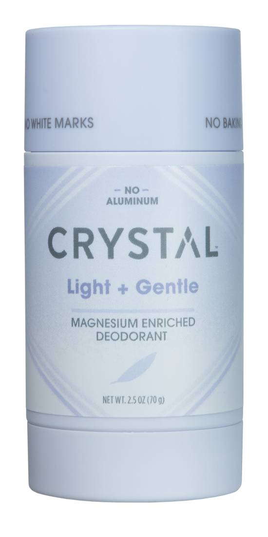 Crystal Magnesium Enriched Deodorant - Light & Gentle, 2.5 oz