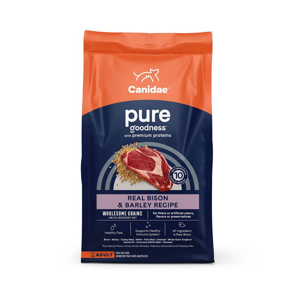 Canidae® Pure™ Adult Dry Dog Food - Limited Ingredient Diet, With-Grain, Bison & Barley (Flavor: Bison & Barley, Size: 4 Lb)