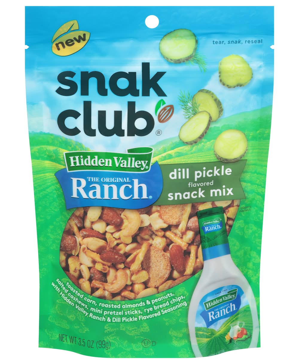 Snak Club Hidden Valley Dill Pickle Snack Mix, Ranch (3.5 oz)