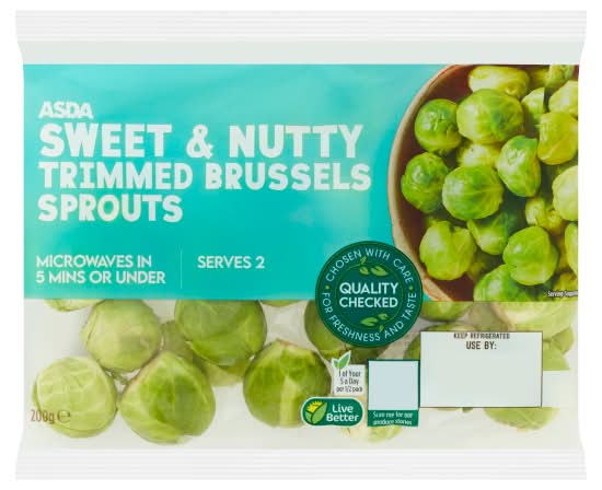 ASDA Sweet & Nutty Trimmed Brussels Sprouts (200g)