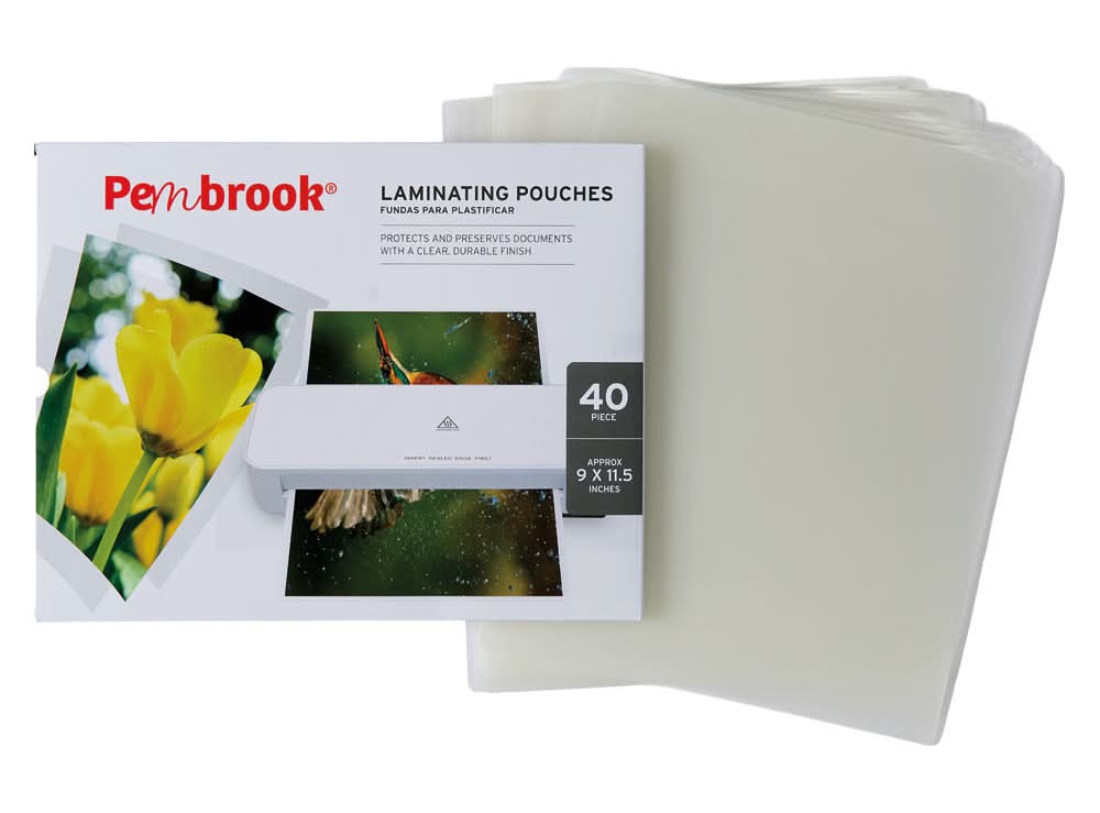 Pembrook Laminating Pouches, 9x11.5 in (40 ct)