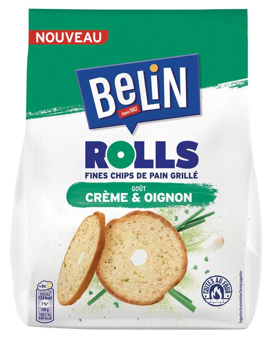 Belin - Chips de pain grillé saveur crème aigre et oignon