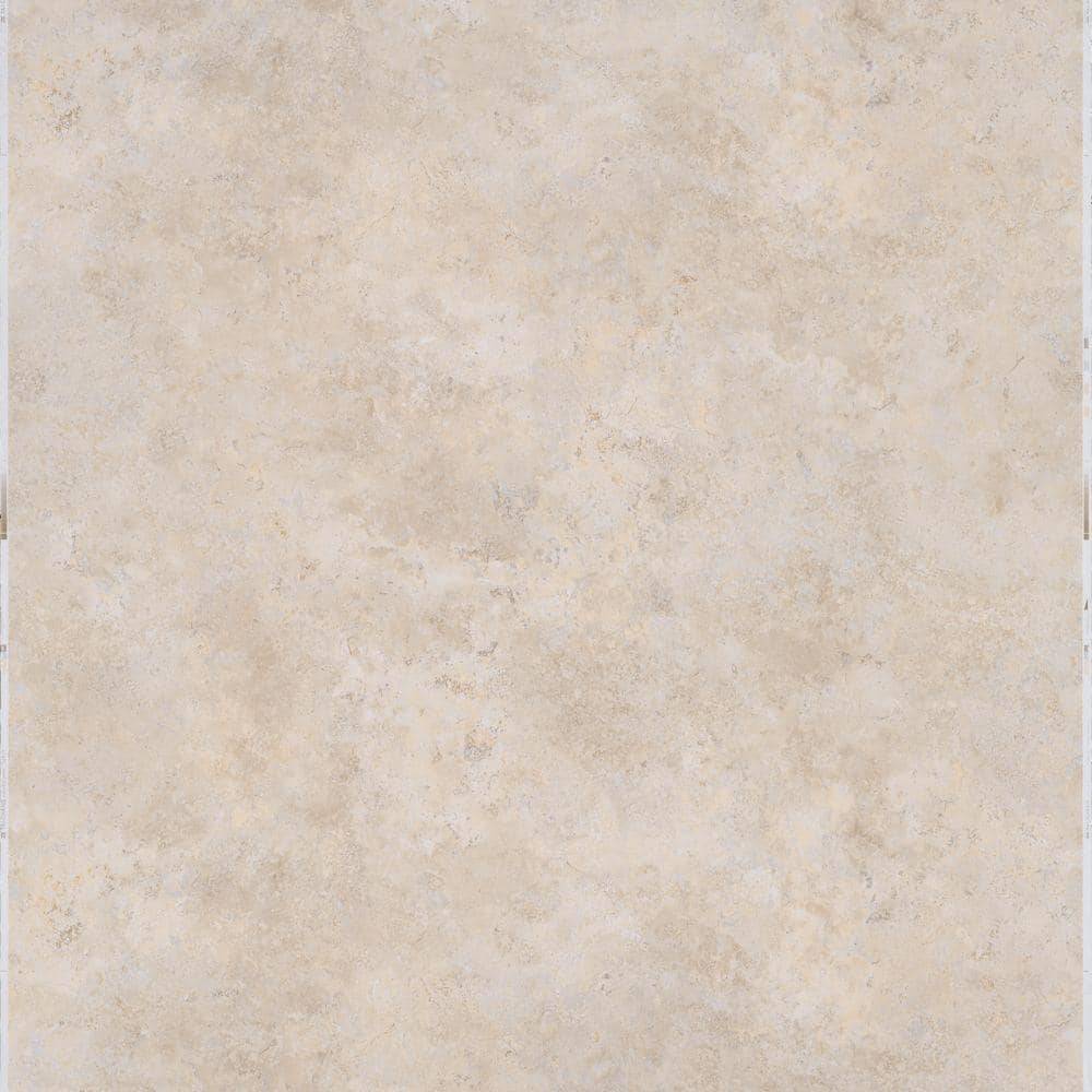 TrafficMaster Travertine Beige Peel and Stick Water Resistant Vinyl Tile Flooring, 30 Sqft/Case