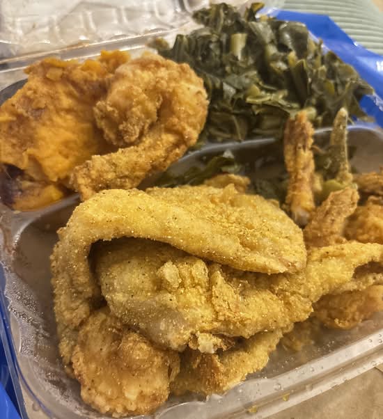 2pc Fish and 4pc Shrimp w/ 2 sides