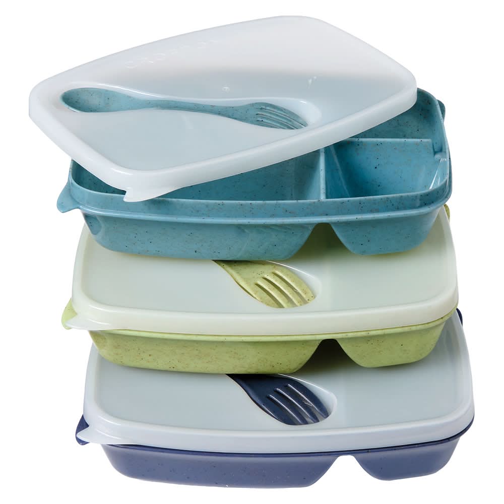 Crofton Green/Blue 3 Compartment Container