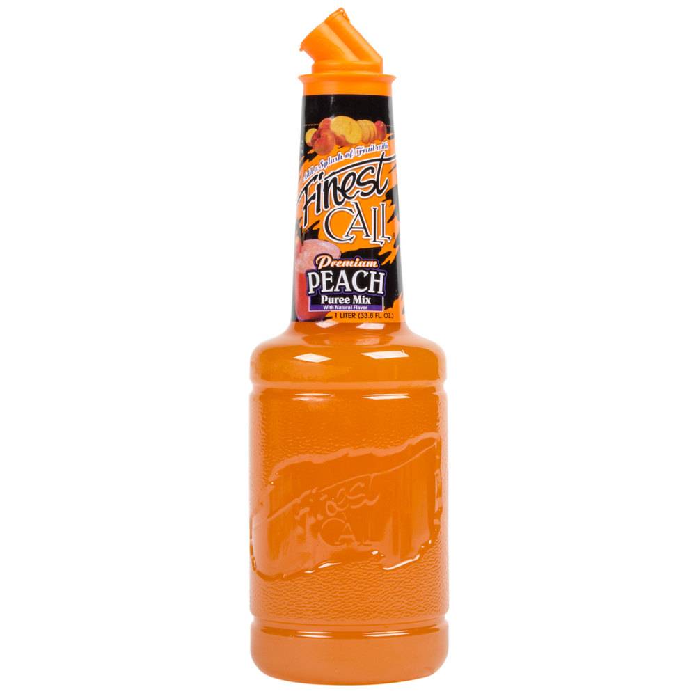 Finest Call - Peach Puree Mix - 1 ltr Bottle (12 Units per Case)