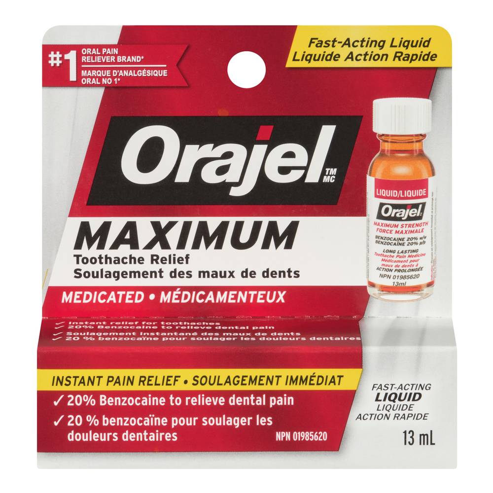 Orajel Maximum Oral Pain Relief Liquid (13 ml)