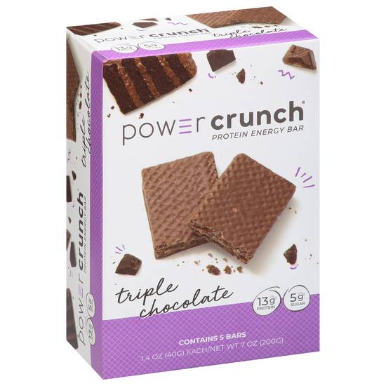 Power Crunch Triple Chocolate Protein Energy Bar (5 x 1.4 oz)